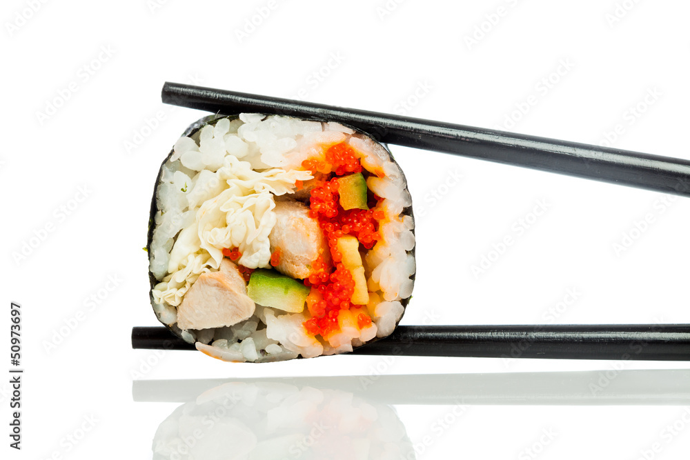 Sushi Roll on a white background Sushi Roll on a white background