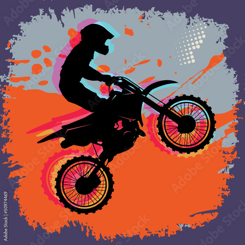 Motocross abstract background, vector illustration #50974469