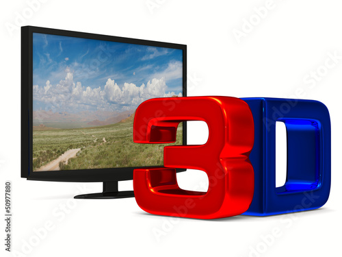 TV on white background. Iso...