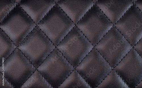 black quilted leather