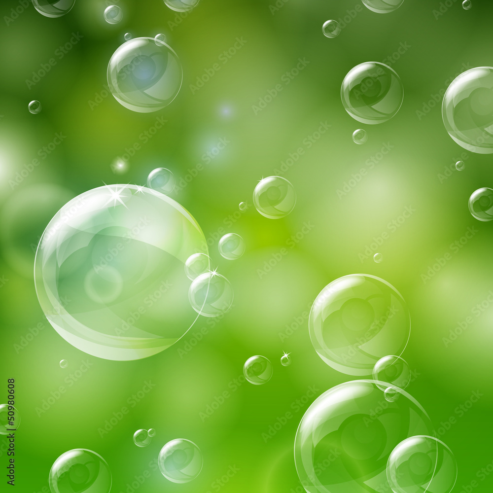 Vector Illustration of Shiny Bubbles