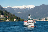 landscape of Cernobbio on Como lake, Italy