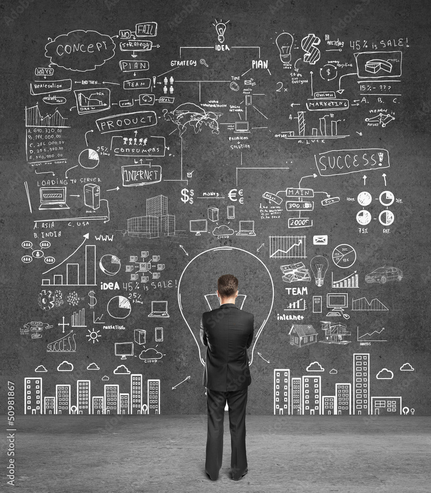 man looking strategy man looking strategy