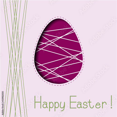 Greeting card with Easter egg