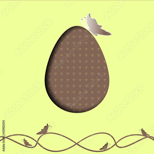 easter card with easter egg