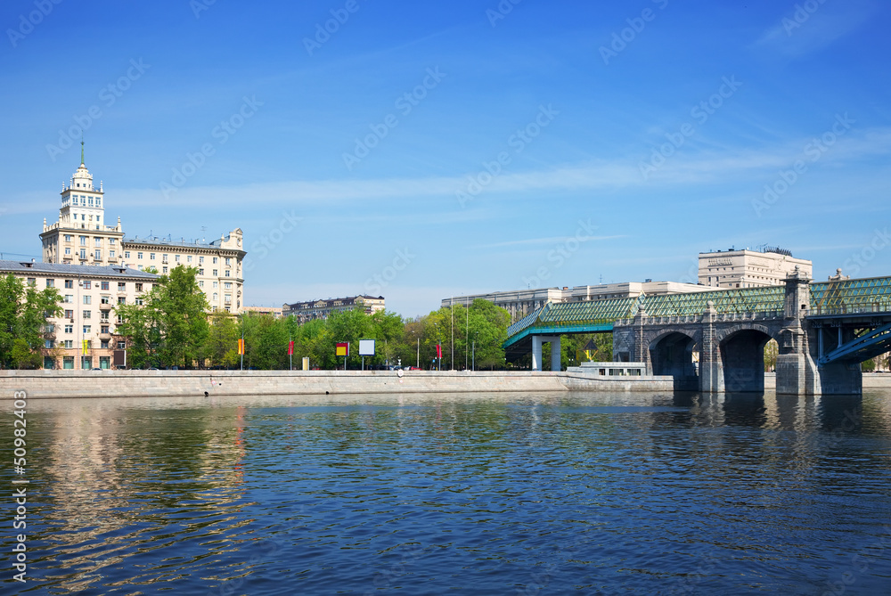 View of Moscow. Andreyevsky Bridge