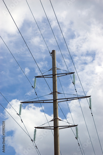 Wallpaper Mural Electricity Pylon, Cloudy Skyscape Torontodigital.ca