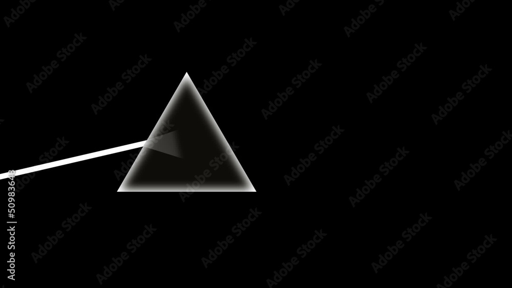 White light broken by prism White light broken by prism