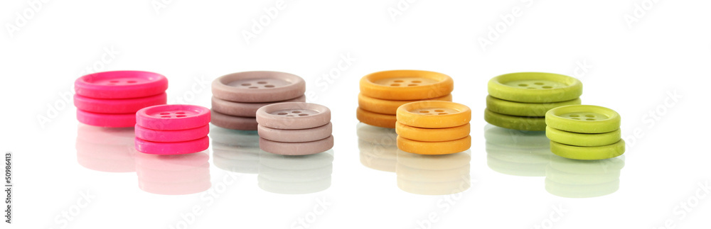 Bright colored buttons isolated on white Bright colored buttons isolated on white