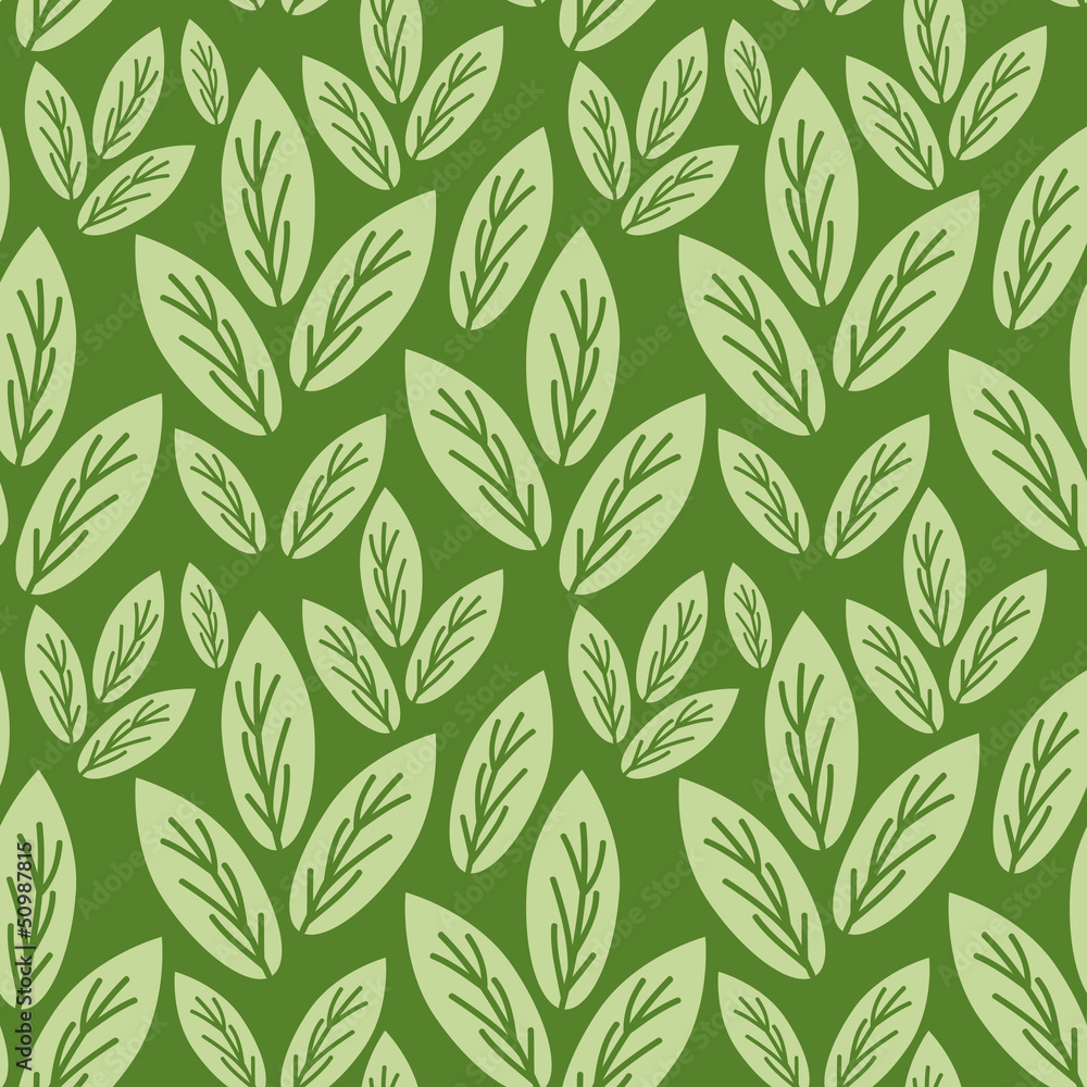 Seamless green foliage pattern Seamless green foliage pattern