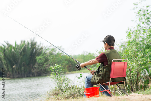 Calm fisherman