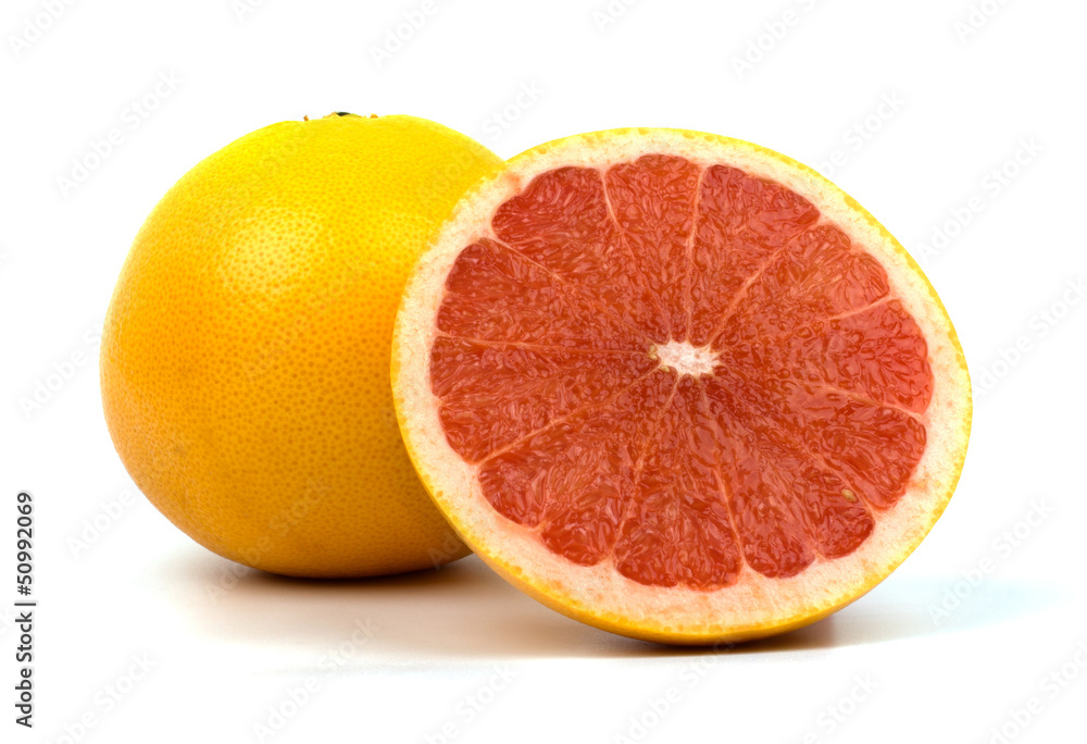 Cut grapefruit isolated on white background Cut grapefruit isolated on white background