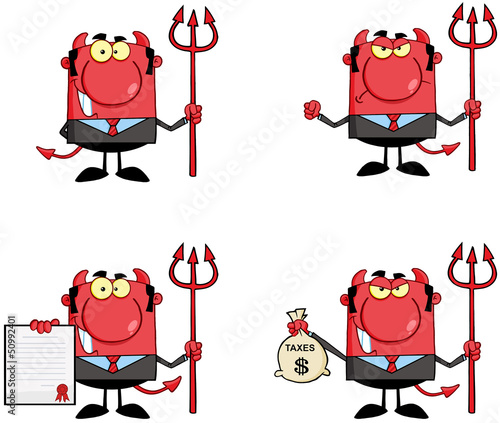 Devil Boss Cartoon Characters.Collection 1