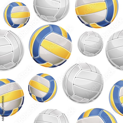 Volley Balls Seamless pattern. Vector illustration