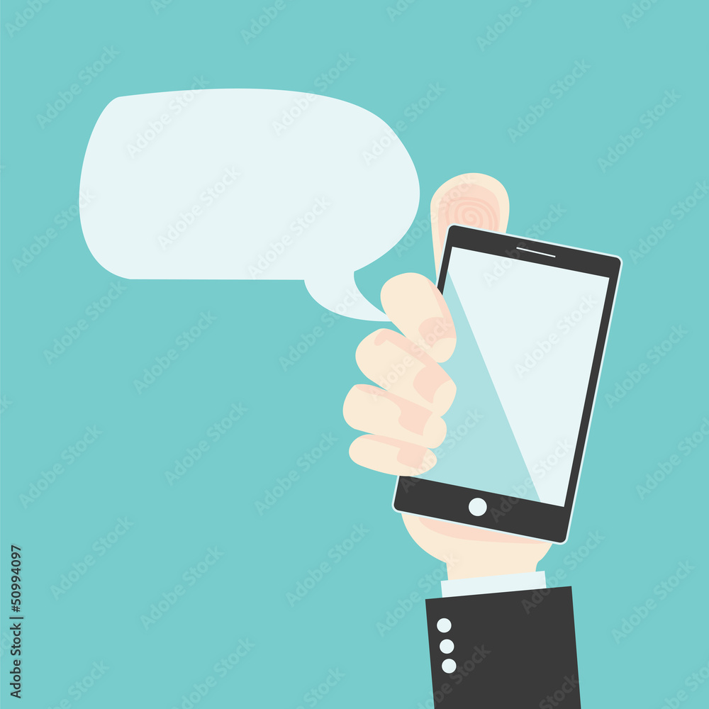 Hand businessman and smartphone Hand businessman and smartphone