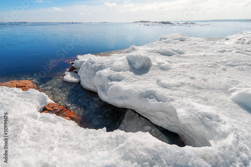 Baltic sea shore in spring