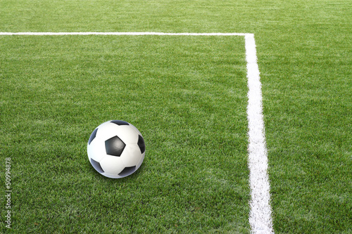 Soccer football field stadium grass line ball background texture © joesive47