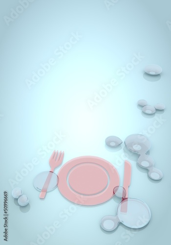 3d render of a stylish restaurant icon
