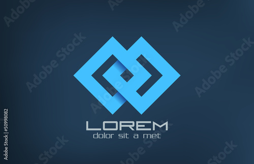 Logo loop fashion abstract. Cycle icon. Infinity..