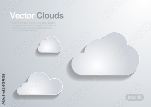 Clouds collection. Vector background.