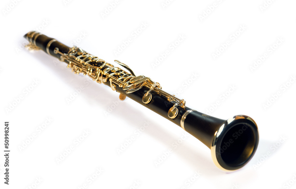 Naklejka premium Klarinette vor Weiß