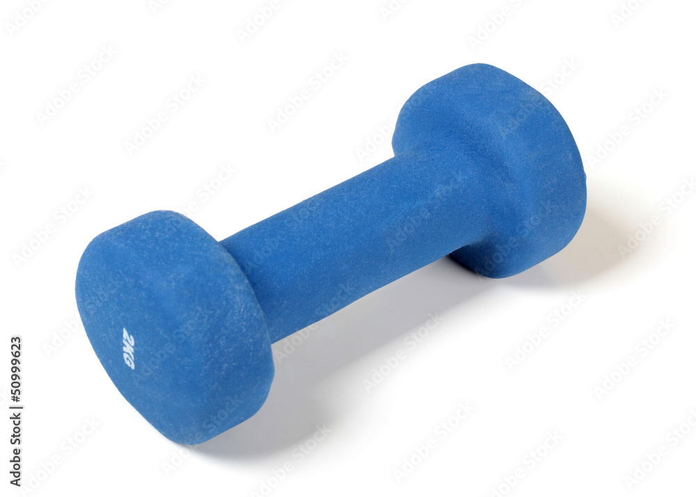 Blue dumbbell