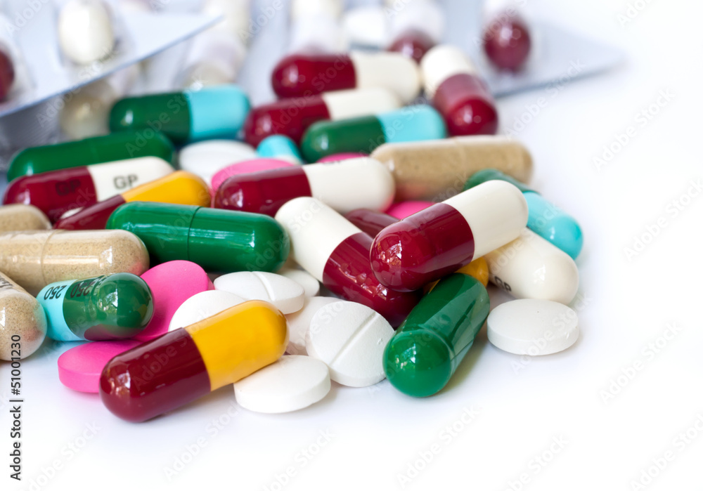 Colorful medical pills and capsules. Colorful medical pills and capsules.