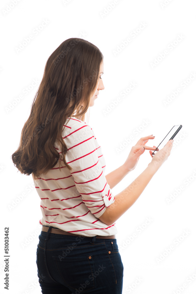 Naklejka premium Young Businesswoman with Digital Tablet