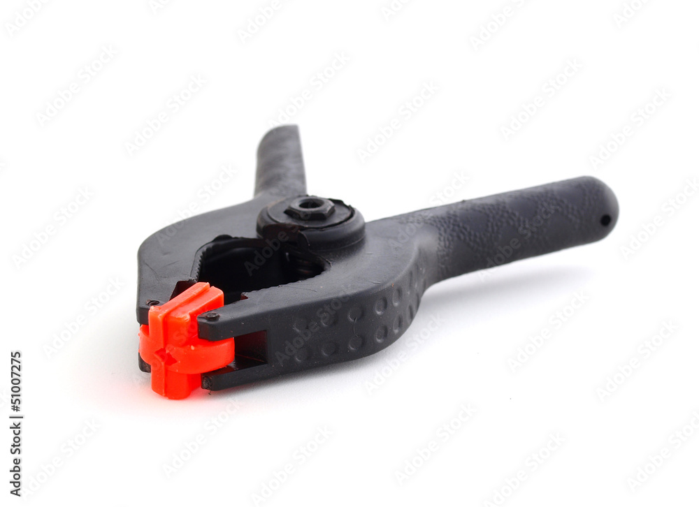 Plastic clamp on white Plastic clamp on white