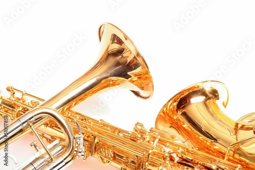 Trompete und Saxophon