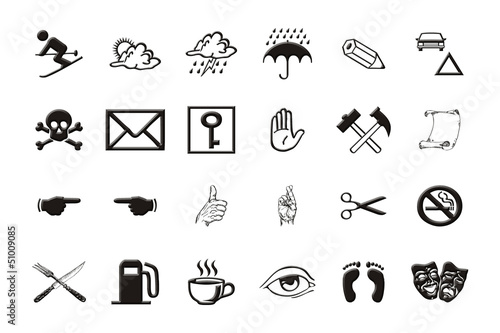 symbols isolated
