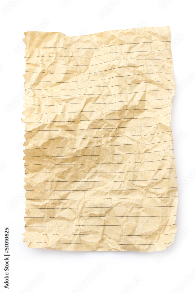 crumpled page