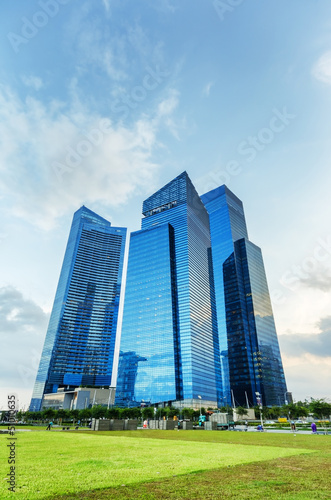 Skyscrapers in financial district of Singapore