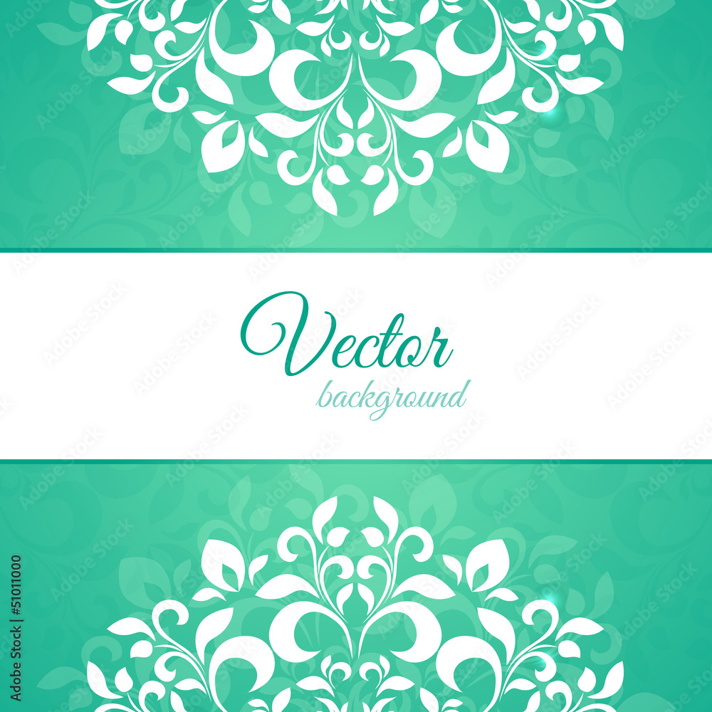 green ornament petal with space for text