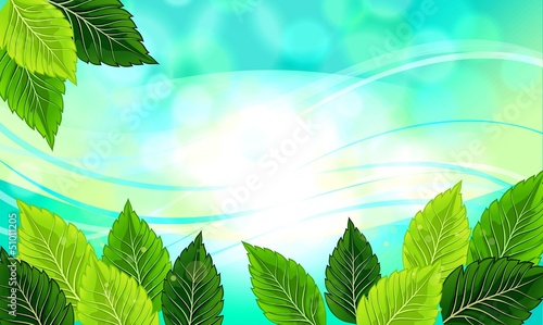 Spring background of blue color