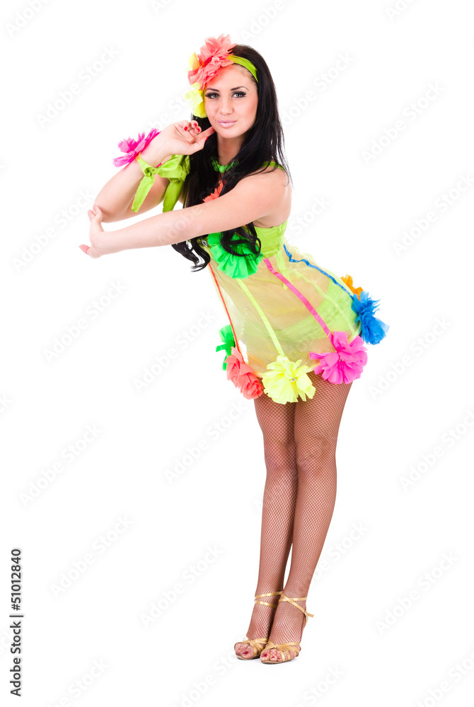 beautiful carnival dancer woman posing beautiful carnival dancer woman posing
