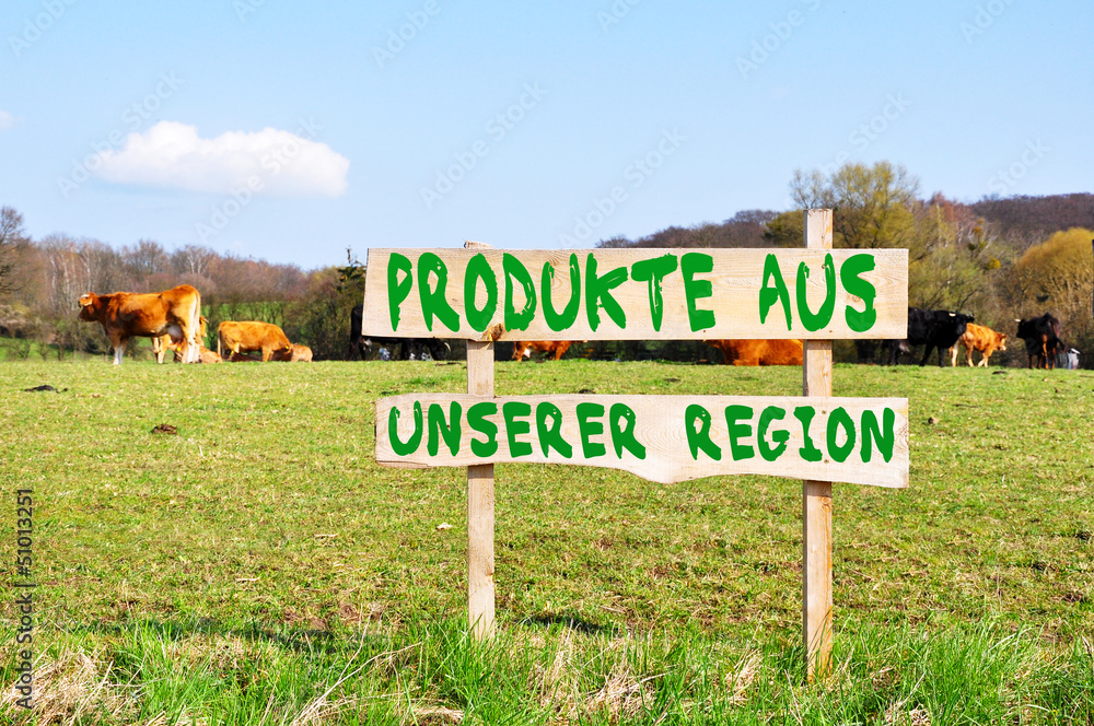Fototapeta premium produkte aus unserer region