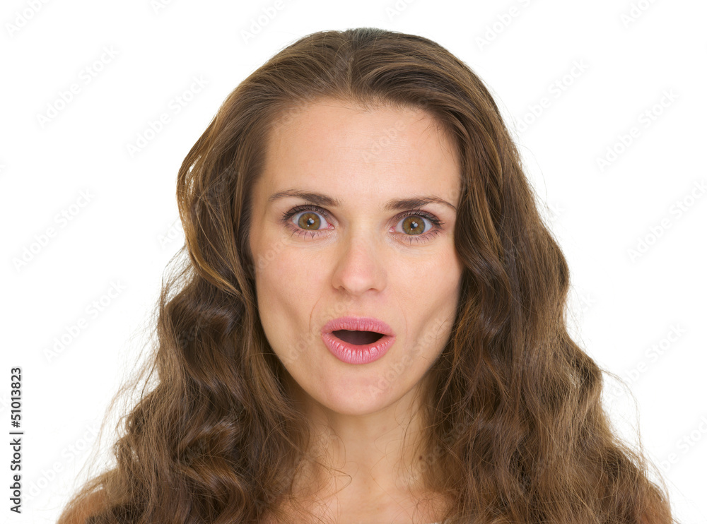 Portrait of surprised young woman Portrait of surprised young woman