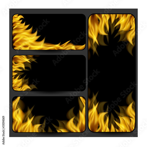Fotografia fire on a black background