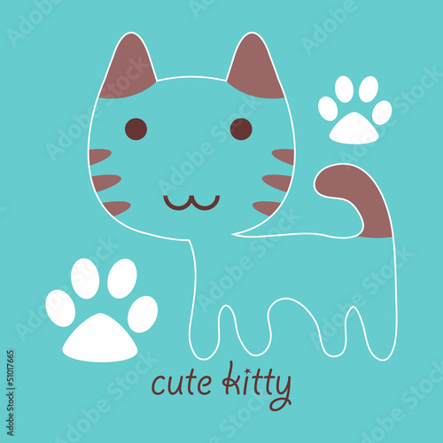 Illustration of a cute kitty