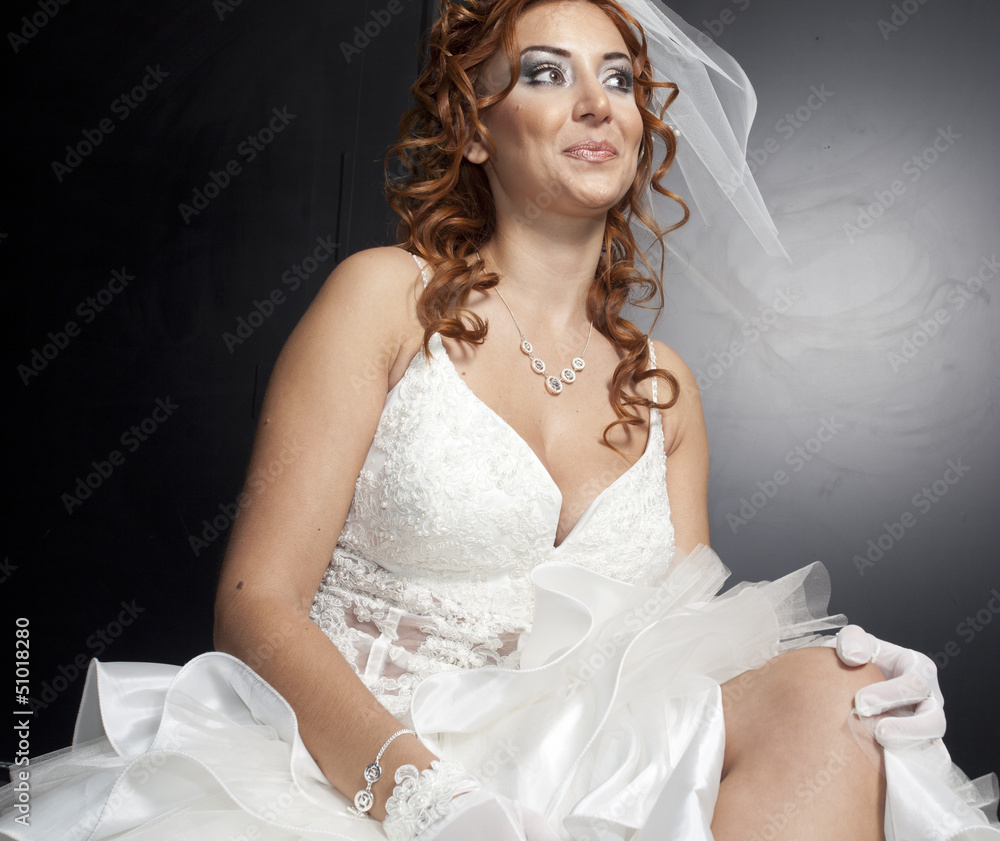 Portrait of beautiful bride. Wedding dress Portrait of beautiful bride. Wedding dress