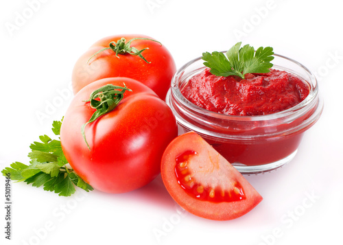 Bilde på lerret Fresh tomatoes with paste