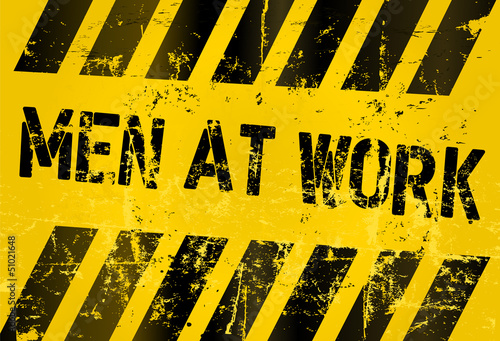 Men at work sign,vector illustration