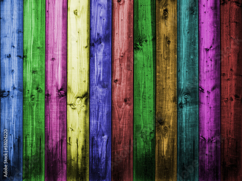 Colorful wooden wall