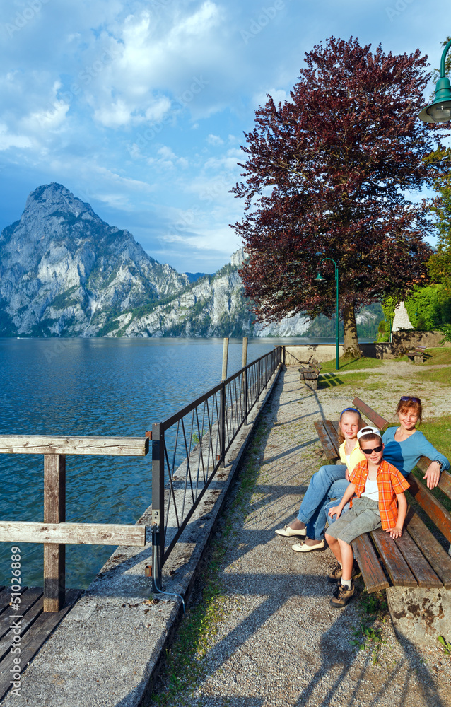 Fototapeta premium Traunsee summer lake (Austria).
