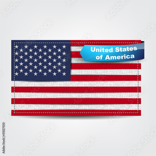 Fabric texture of the flag of United Stated of America