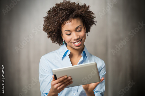 Wallpaper Mural Businesswoman Using Digital Tablet Torontodigital.ca