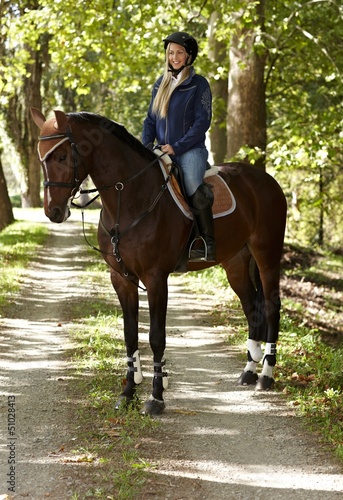 Horse and rider in the woods © nyul