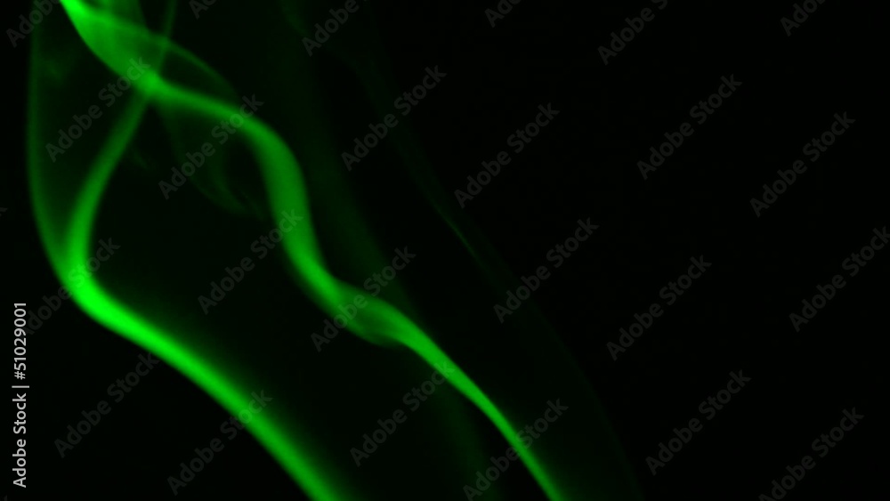 Green smoke on black background. Green smoke on black background.