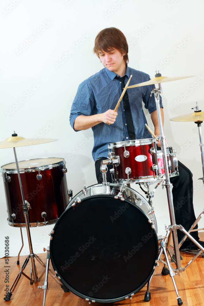 Fototapeta premium drummer man